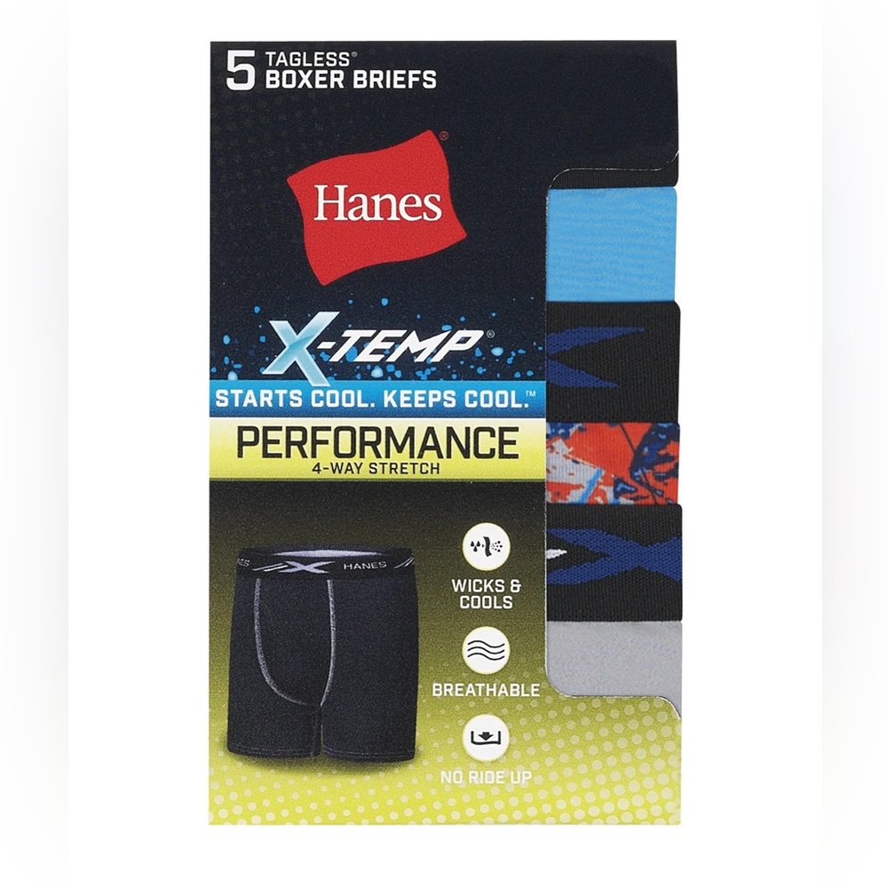 Hanes 5 pack L 14/16 Boys Performance Boxers (Free Shipping)
